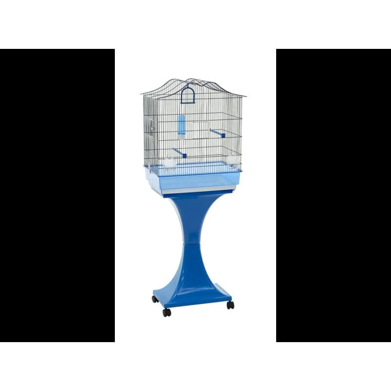 MARTINA BLEU-FOND PLASTIQUE+STAND BLEU CLAIR+ROUES