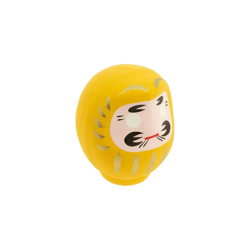 Daruma Jaune - Grand, Prospérité - Fabriqué au Japon