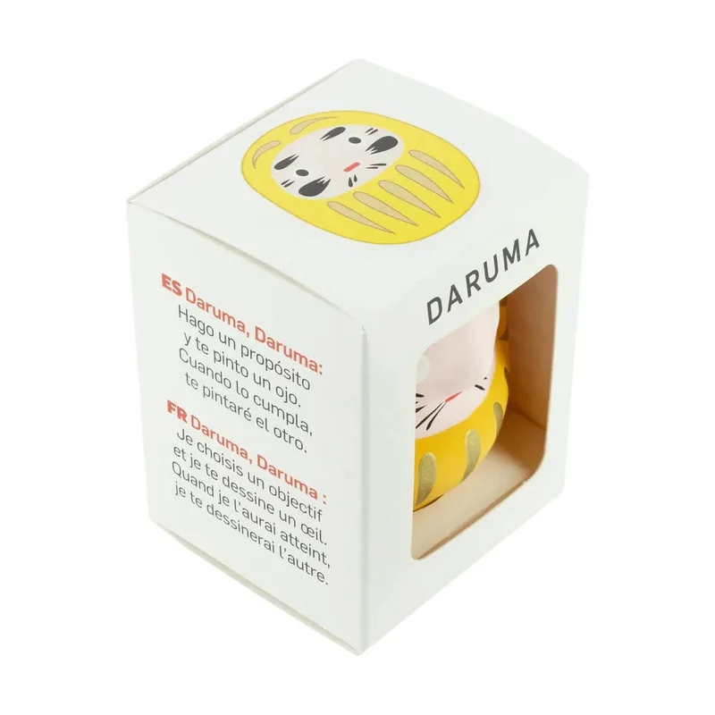 Daruma Jaune - Moyen, Prospérité - Fabriqué au Japon