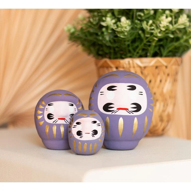 Daruma violet petit – Longévité – 4,8 cm