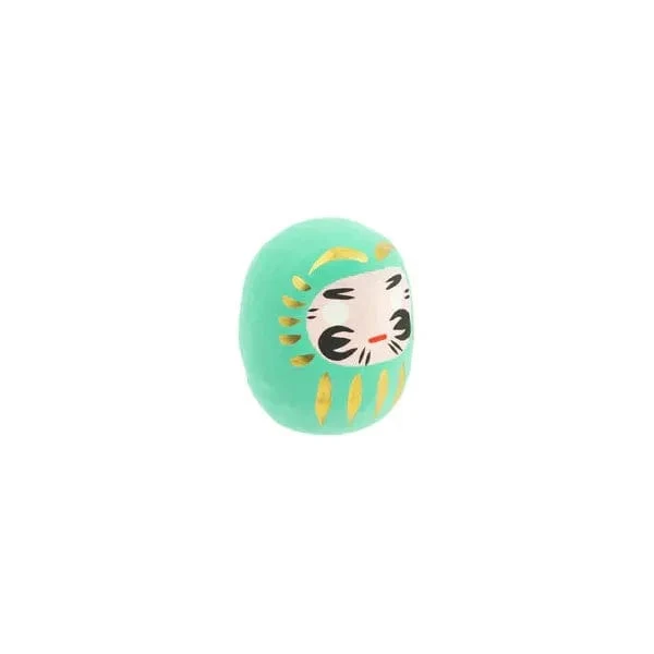Daruma Turquoise - Petit, Réussite Scolaire - Fabriqué au Japon
