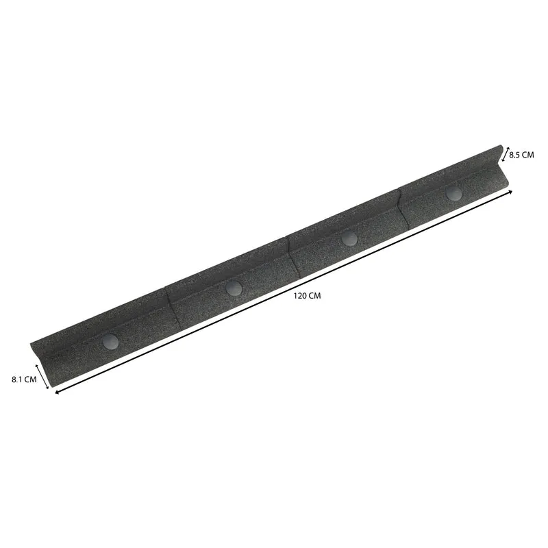 Lot de 46 Bordures de Jardin Flexibles en Caoutchouc 1,2 m & Maillet - Gris