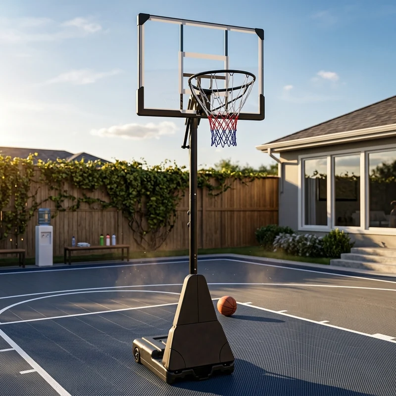 Canasta de Baloncesto Exterior Regulable 2,45-3,1 m con ruedas