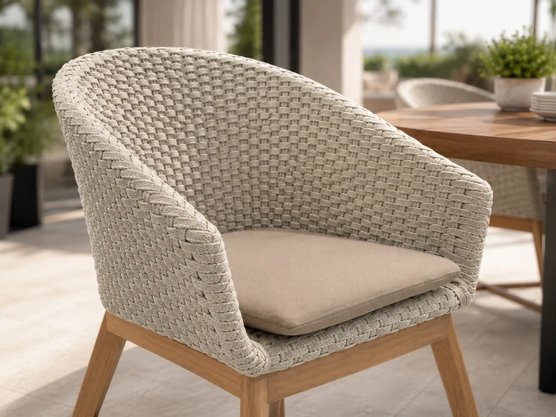 Chaise Bora par Atoll – Cordage commercial et teck d’Indonésie