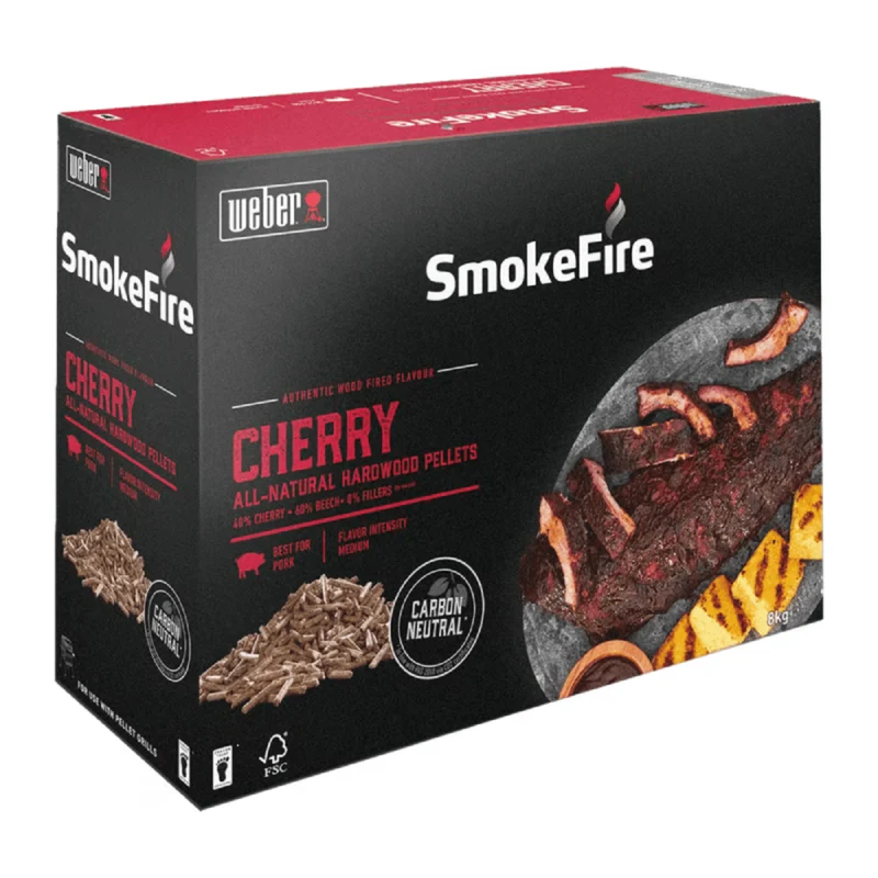 Kit Grelhador a Pellets Weber Searwood XL + 3 Pellets Weber 8kg (Macieira, Cerejeira e Amieiro)