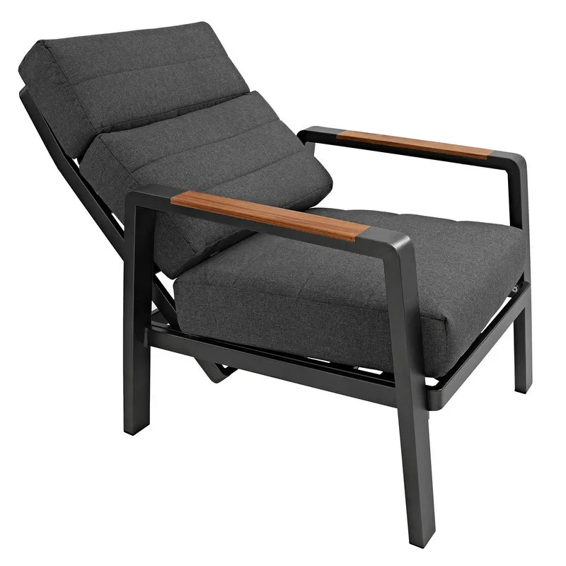 Salon de Jardin Inclinable 5 Places avec Brasero