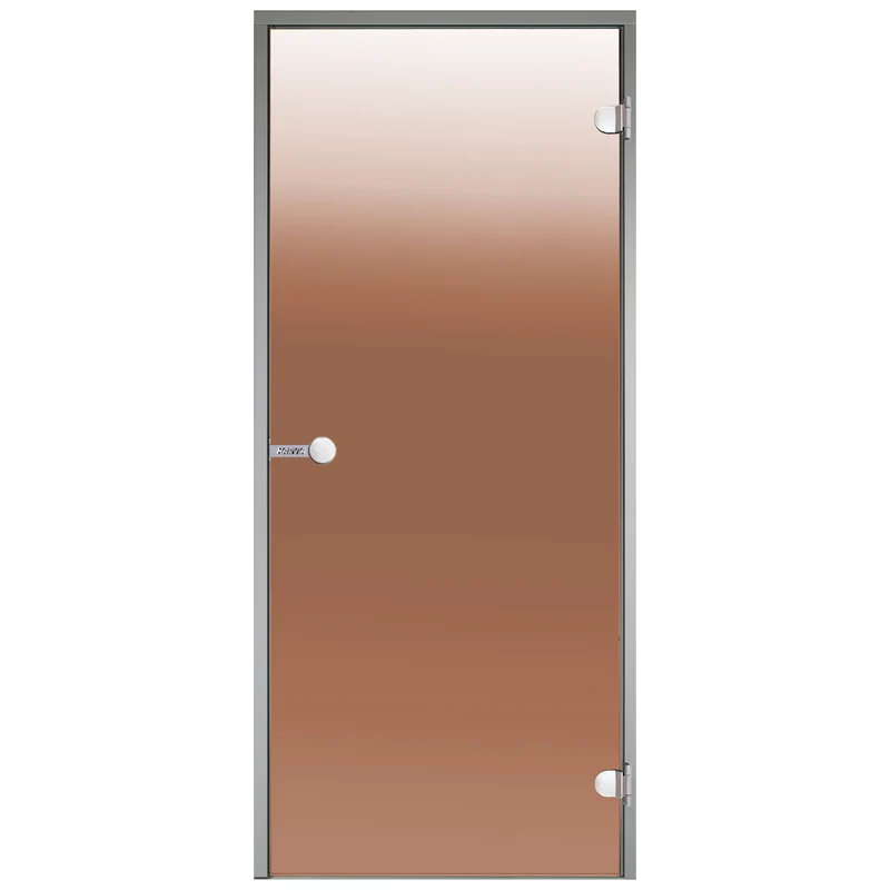 Porte de sauna/hammam 89x189, cadre en aluminium
