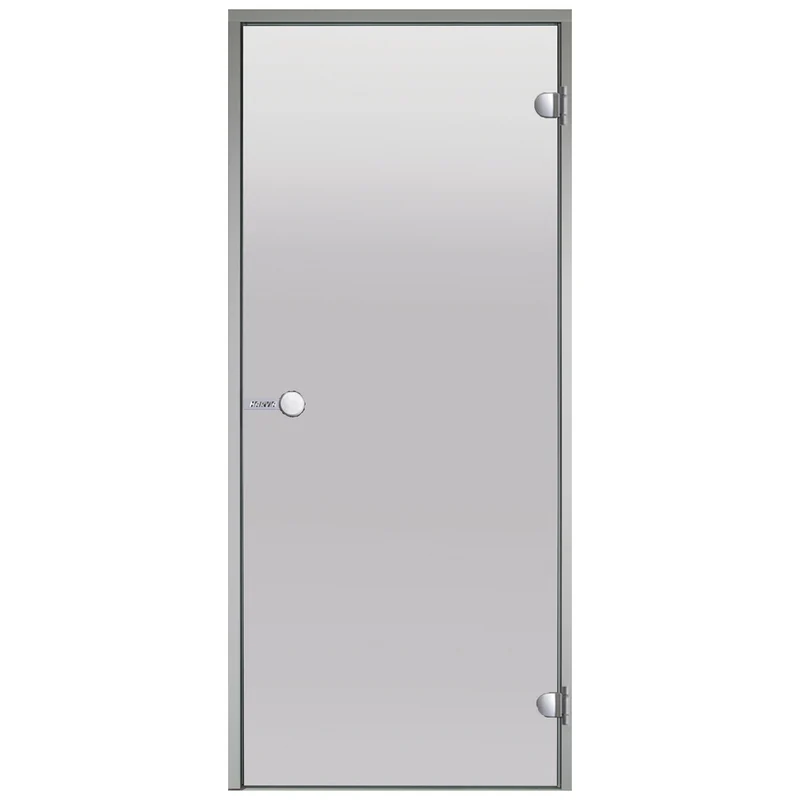 Porte de sauna/hammam 89x189, cadre en aluminium