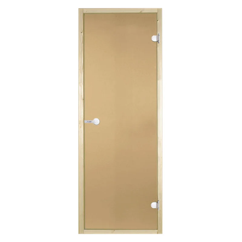 Porte de sauna 69x189 cadre en pin