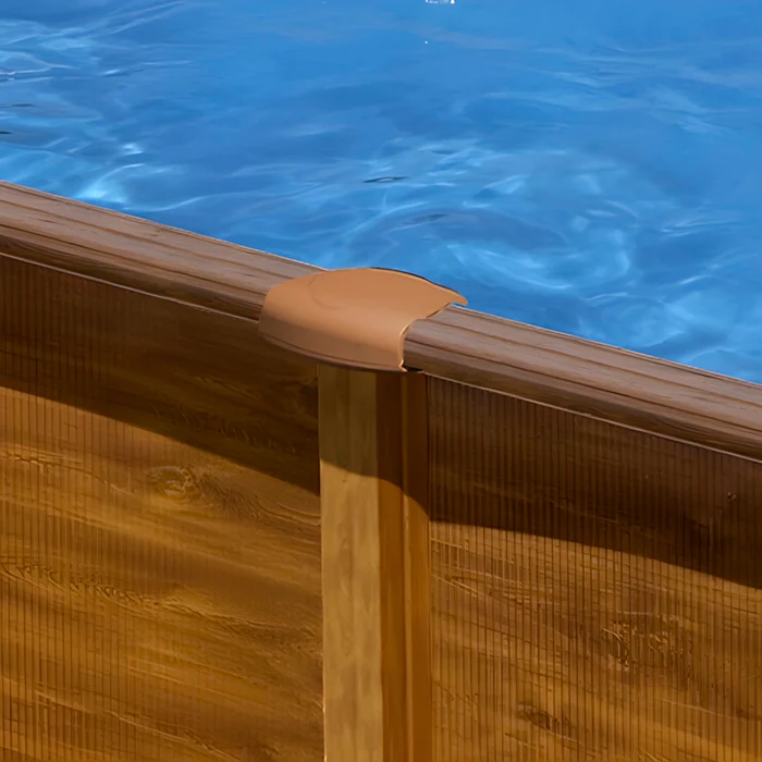 Protector de playa recto marrón GRE 150 mm para piscinas elevadas – Ref. PIN1501RW