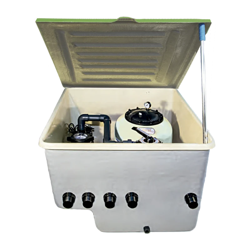 Caseta enterrada con filtro Alaska 500 + Star 0,75 HP. QP.