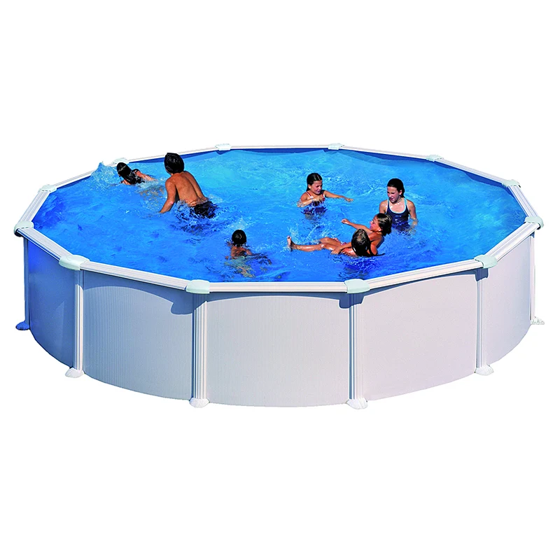 Piscina redonda Star Pool Gre acero blanco. Ø460x132 cm