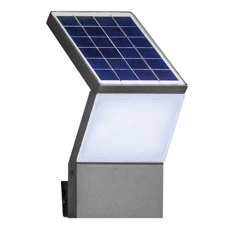 Applique solaire - blanc neutre - fonte d'aluminium