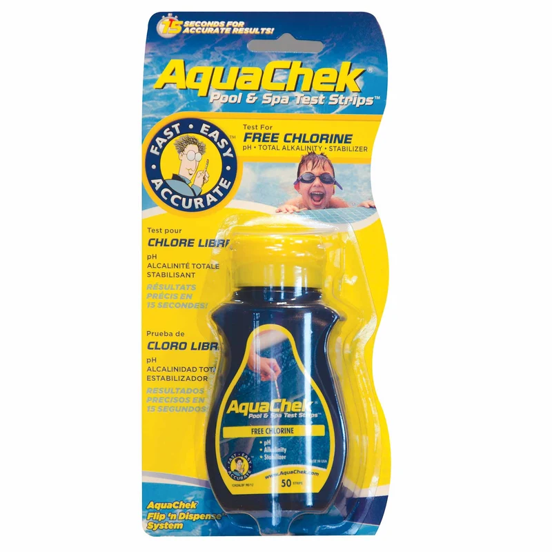 50 Bandelettes d’analyse Chlore, PH, Tac, Stabilisant