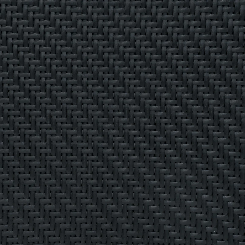 Salon de Jardin Modulaire en Rotin Noir - 7 Pièces