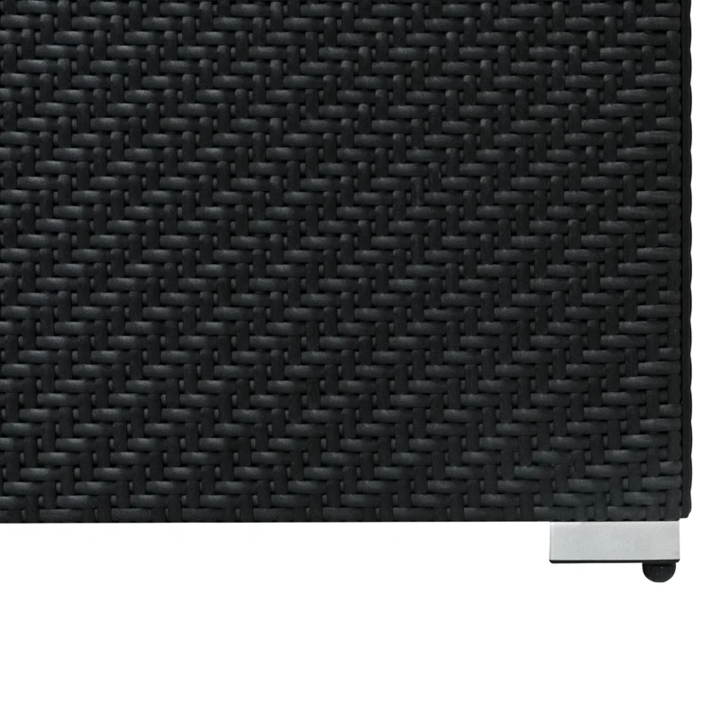 Salon de Jardin Modulaire en Rotin Noir - 6 Pièces