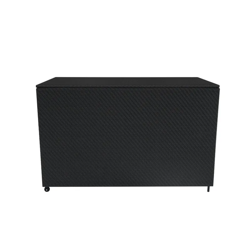 Coffre de Rangement d'Extérieur 996 L en Rotin Noir