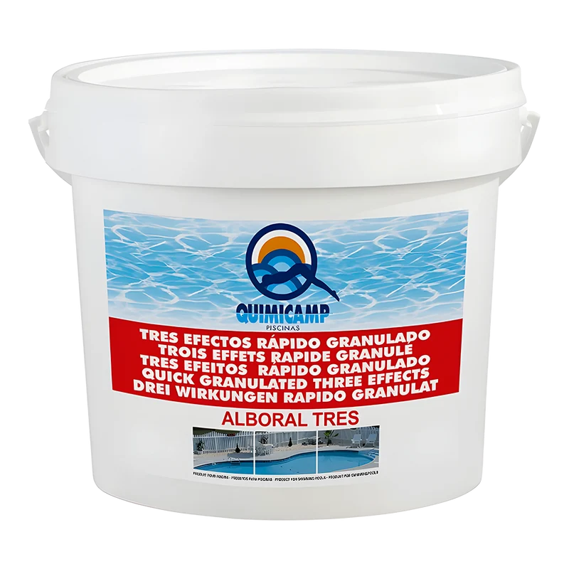 Alboral 3 Efectos Rápido Granulado 5 kg – Cloro + Algicida + Floculante (Quimicamp)