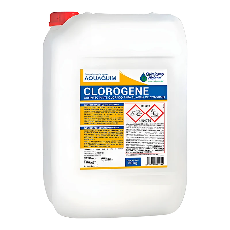 Clorogene Quimicamp 30 kg – Hipoclorito sódico para agua potable