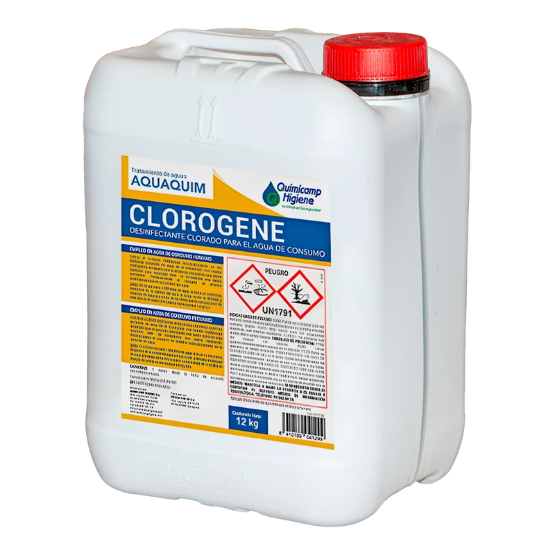 Clorogene Quimicamp 12 kg – Hipoclorito sódico para agua potable