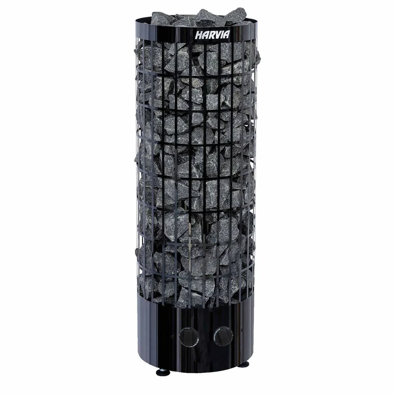 Poêle Cilindro black steel commande intégré