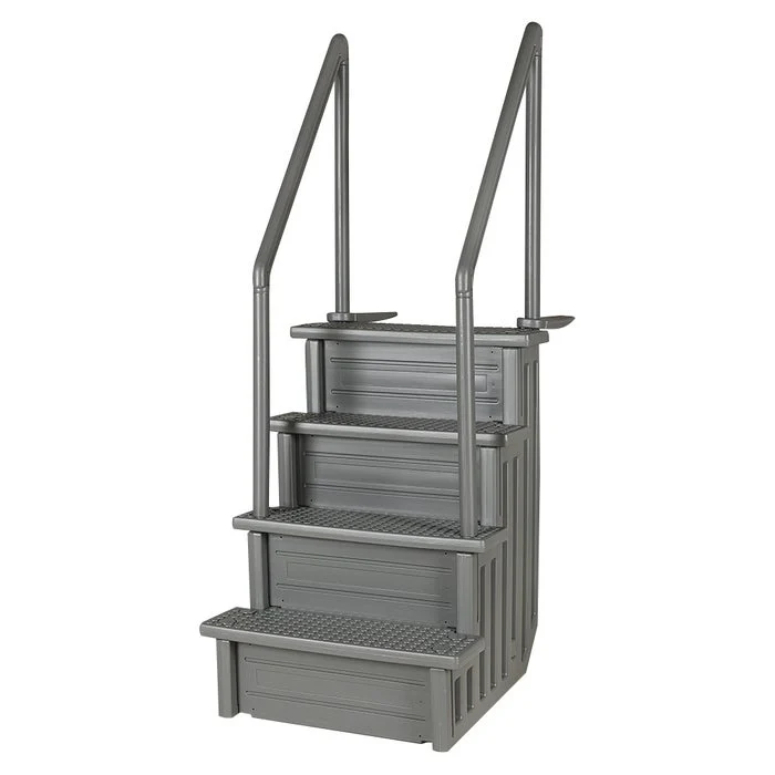 Marche Soma grise pour piscine hors terre – Rampes et ballasts inclus