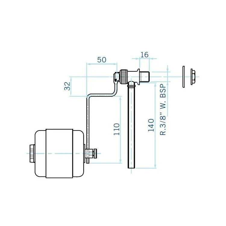 AstralPool - Válvula reguladora de nivel para skimmer inox