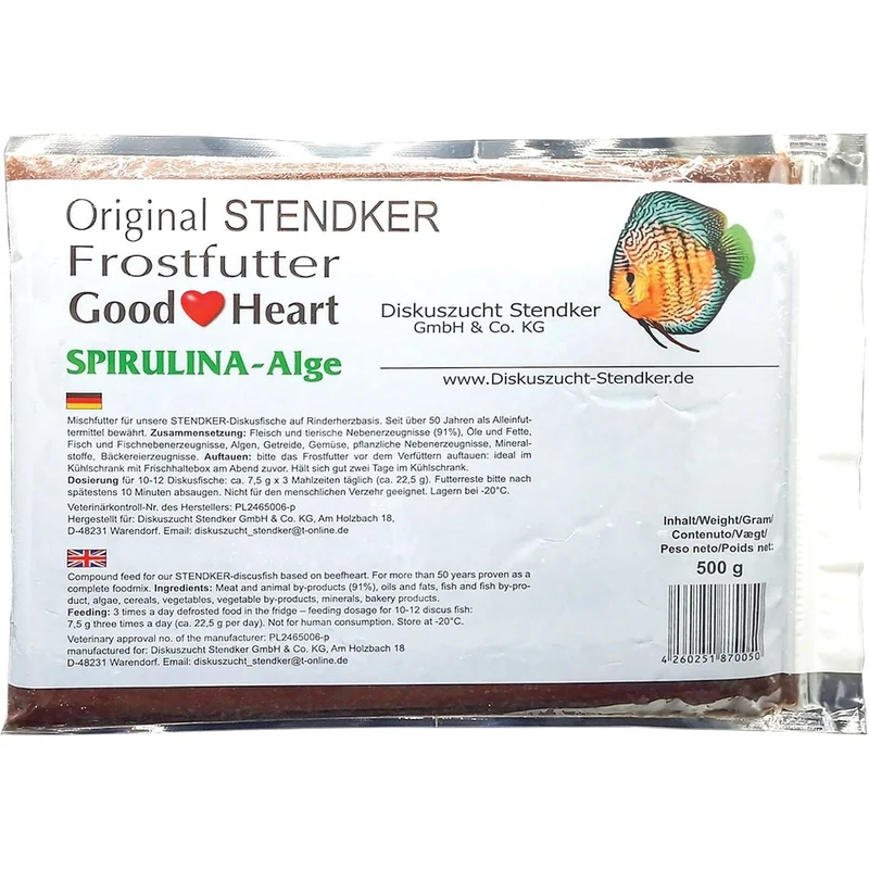 Stendker Good Heart Spirulina 500 g Plaque
