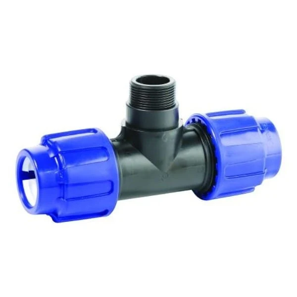 Pièce-T 90° 2 x Raccord de Serrage / Filetage Extérieur – Té Tuyauterie