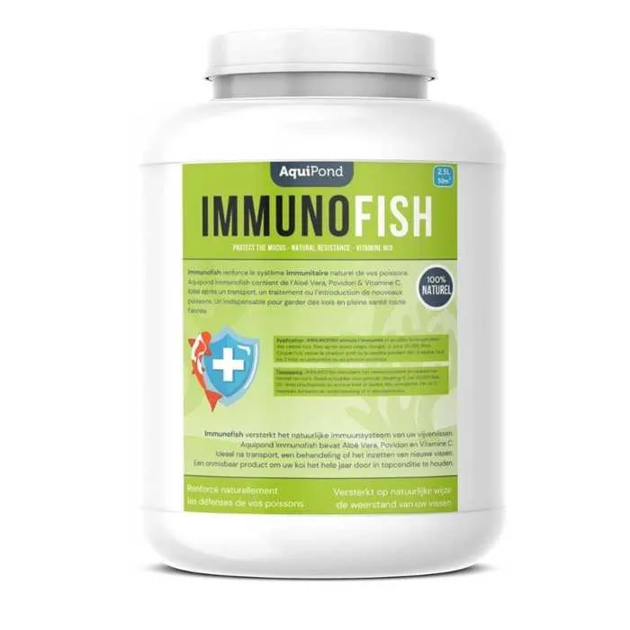 Aquipond ImmunoFish – 2,5 Litres – Koï Mucus pour 50 m³