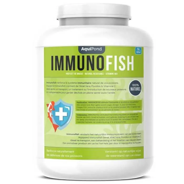 Aquipond ImmunoFish – 5 Litres – Koï Mucus pour 100 m³
