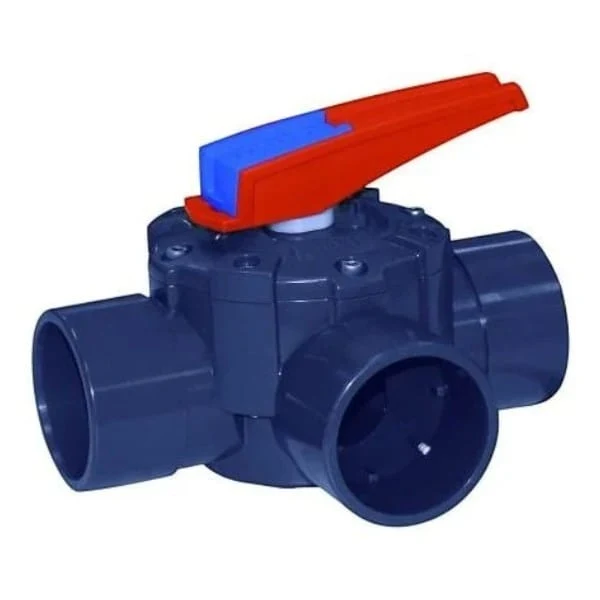 Cepex Robinet à Bille 3 Voies PVC-U à Coller