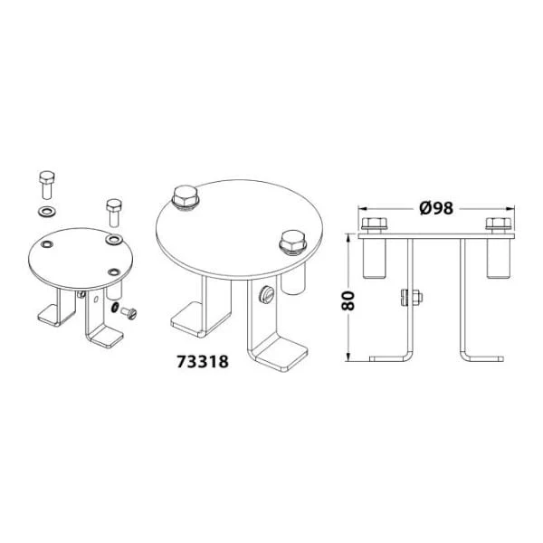 Astralpool Kit de mise à la terre pour escaliers en acier inoxydable 304 - béton