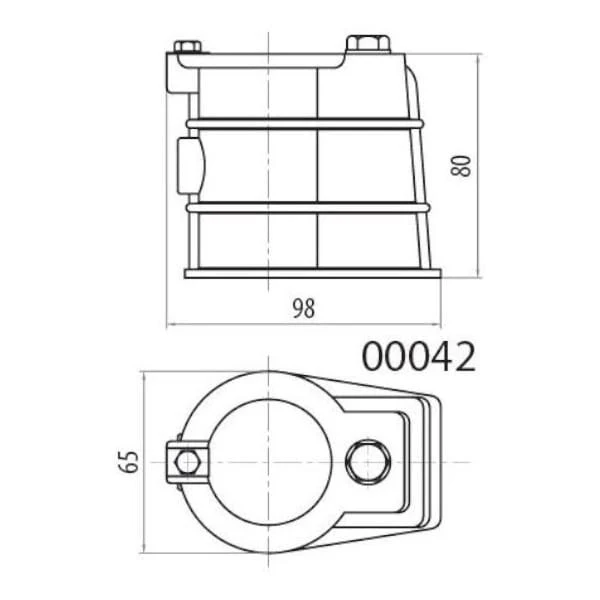 Astralpool Ancre plastique pour tube Ø43
