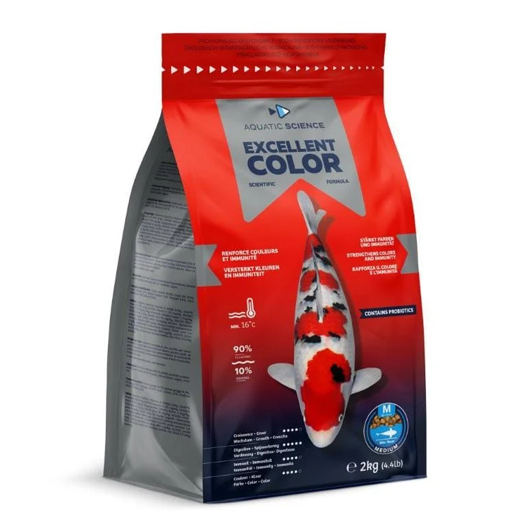 Aquatic Science Excellent Color Medium 2kg - Nourriture Premium pour carpes koïs qui renforcent les couleurs