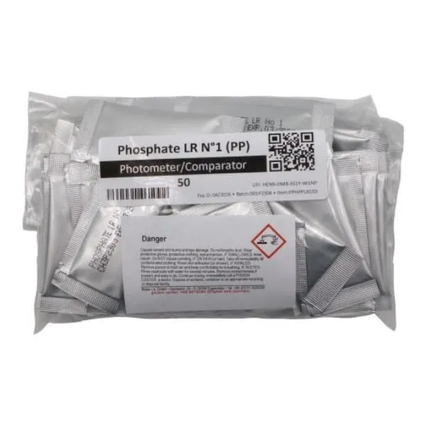 50 sachets de poudre Phosphate LR N°1 Photomètre (N°1 & N°2 sont nécessaires pour la mesure !)