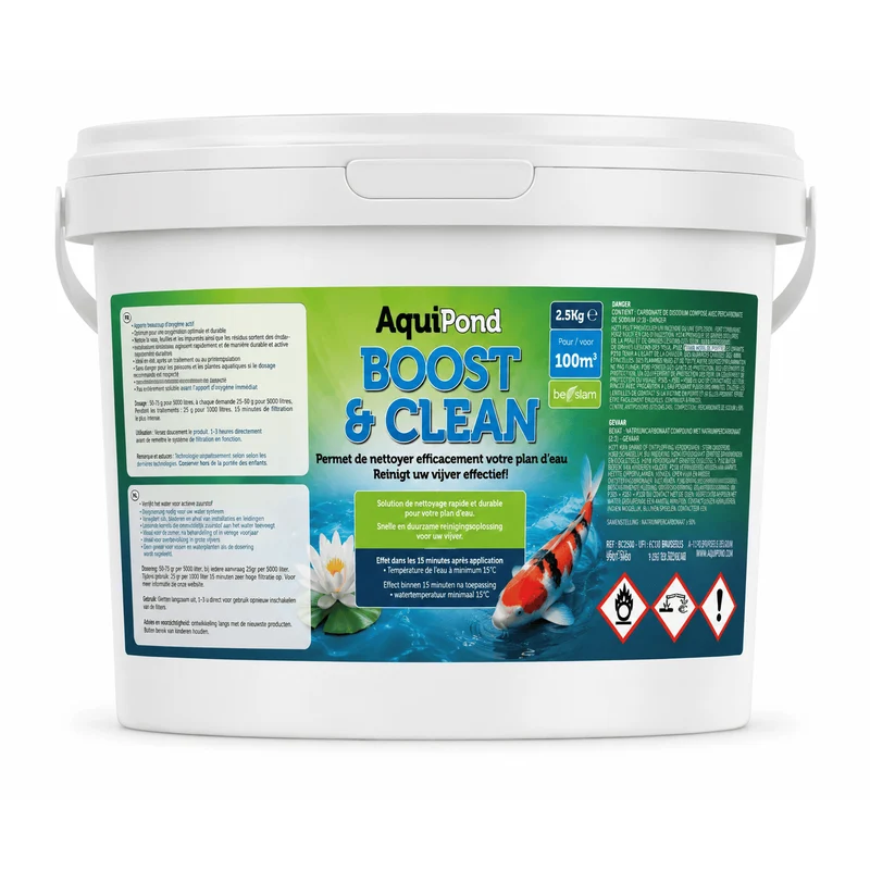 Aquipond Boost & Clean - Nettoyez efficacement vos bassins, lagunages & parois