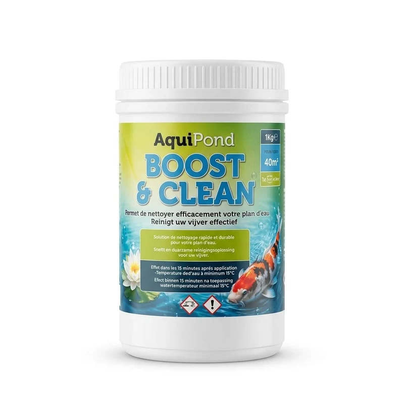 Aquipond Boost & Clean - Nettoyez efficacement vos bassins, lagunages & parois