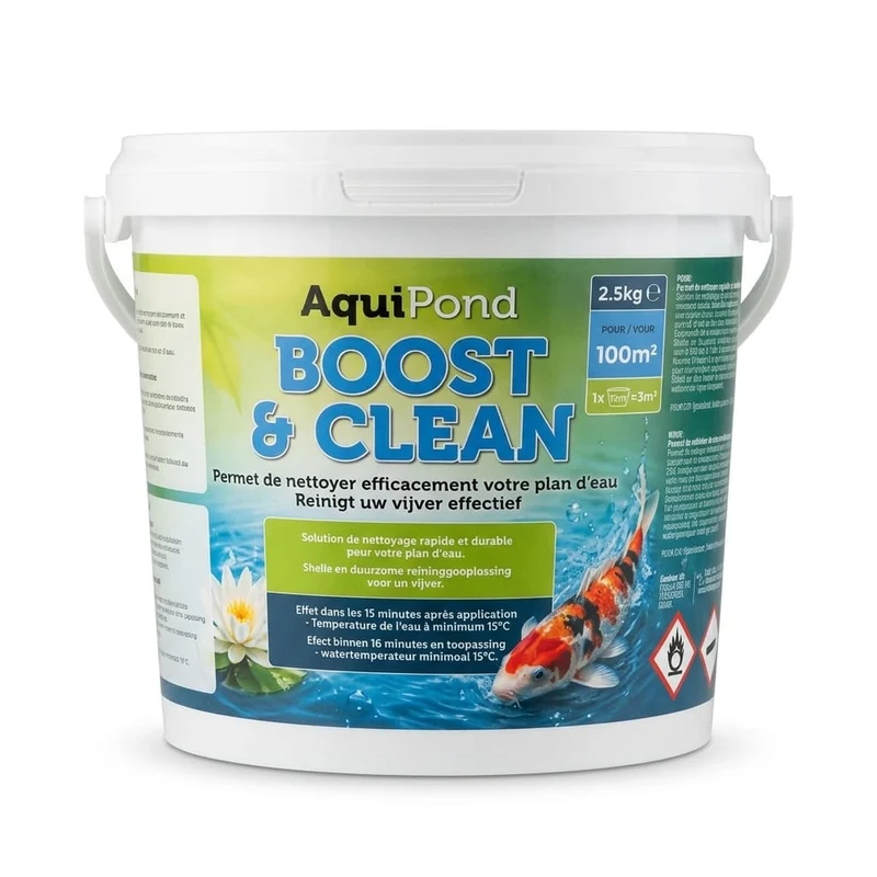 Aquipond Boost & Clean - Nettoyez efficacement vos bassins, lagunages & parois