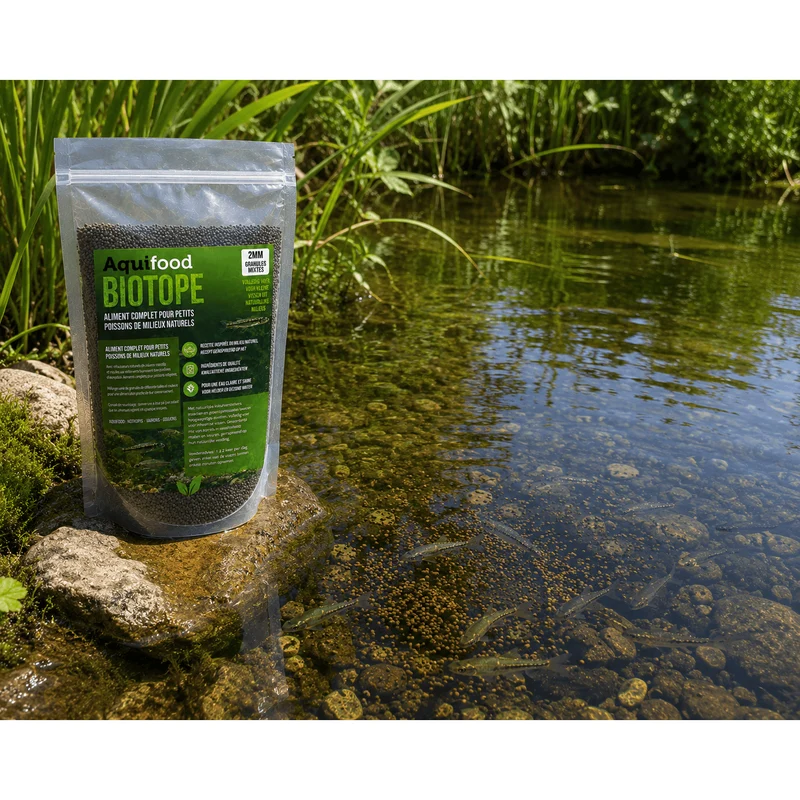 Aquifood Biotope - Nourriture pour poissons indigènes & petits poissons - 600G - Vairons, Notropis, Goujons, ...