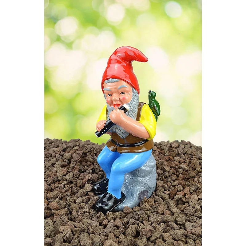 Nain de Jardin "Wendelin" - Joueur de Flûte - 18 X 14 X 31CM