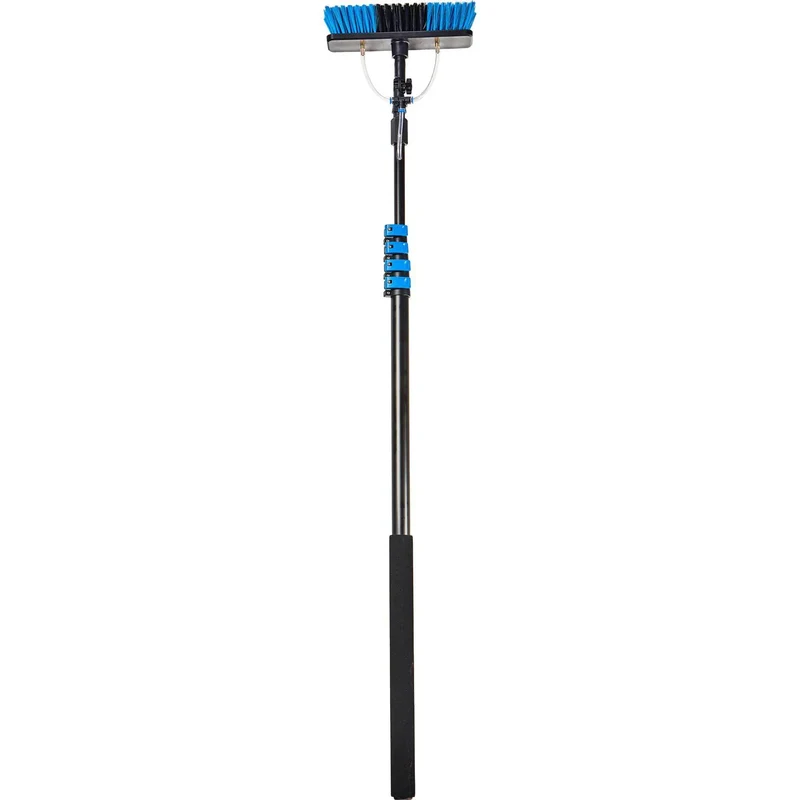 Brosse Télescopique - Nettoyage Panneaux Solaires - 460 cm avec Prise d’Eau