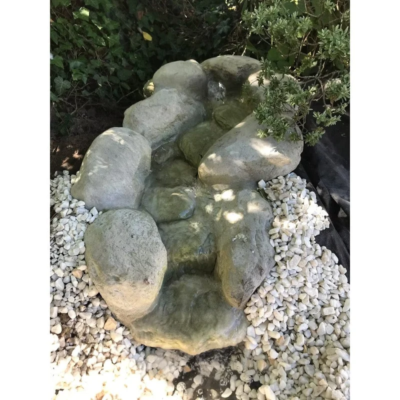 Cascade préformée artificielle de jardin - Style rivière naturelle - Taille moyenne - Haute qualité Polyester