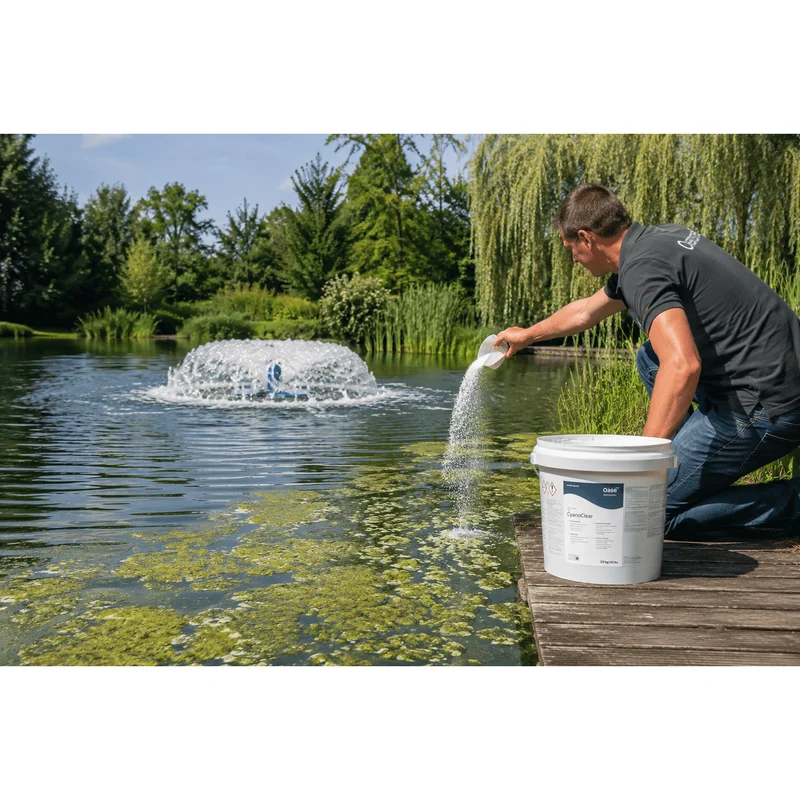 CyanoClear - 25 kg - Traitement professionnel contre les cyanobactéries des étangs et plans d'eau