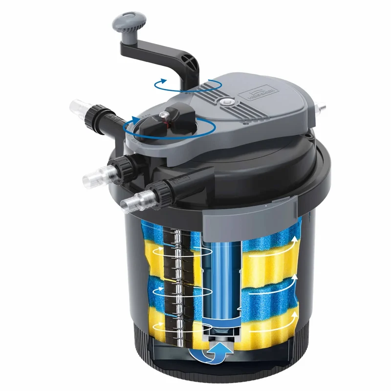 Heissner Filtre à Pression FPU10000-00 avec Pompe, UV-C 11W et Tuyau – Kit de Filtration Complet pour Bassin
