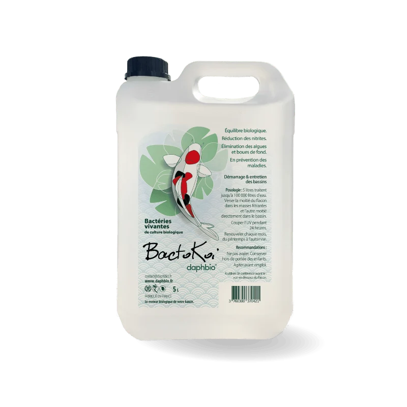 BactoKoï - Bactéries Vivantes de Culture Biologique - DaphBio - 5L