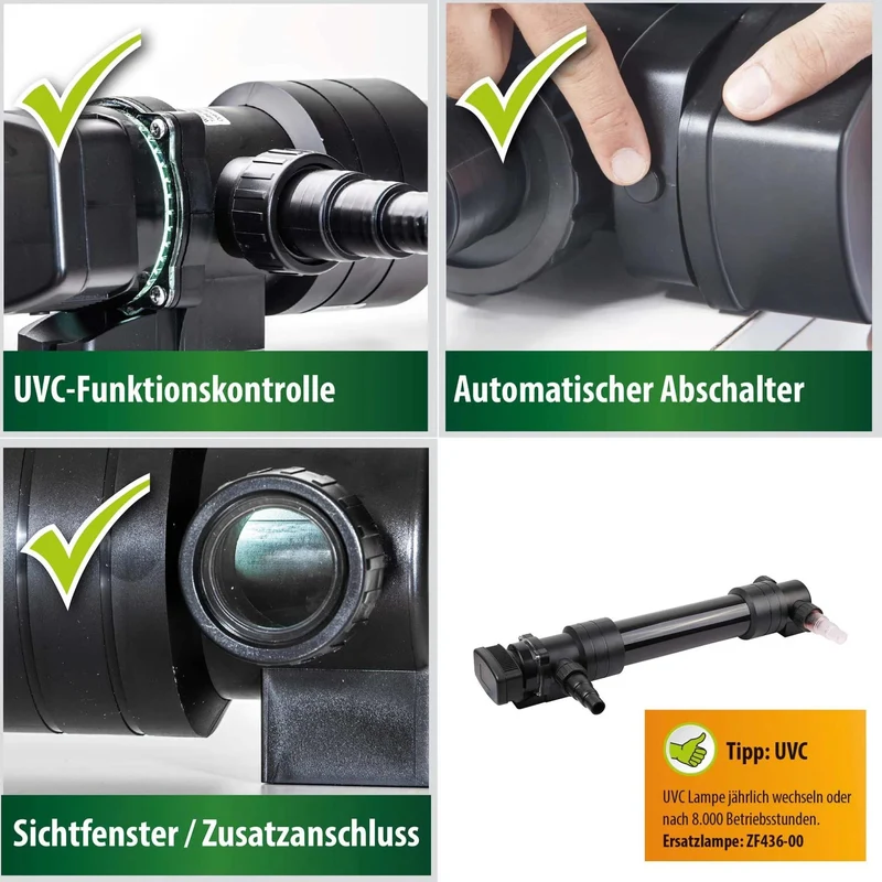Clarificateur de Bassin UVC 36W