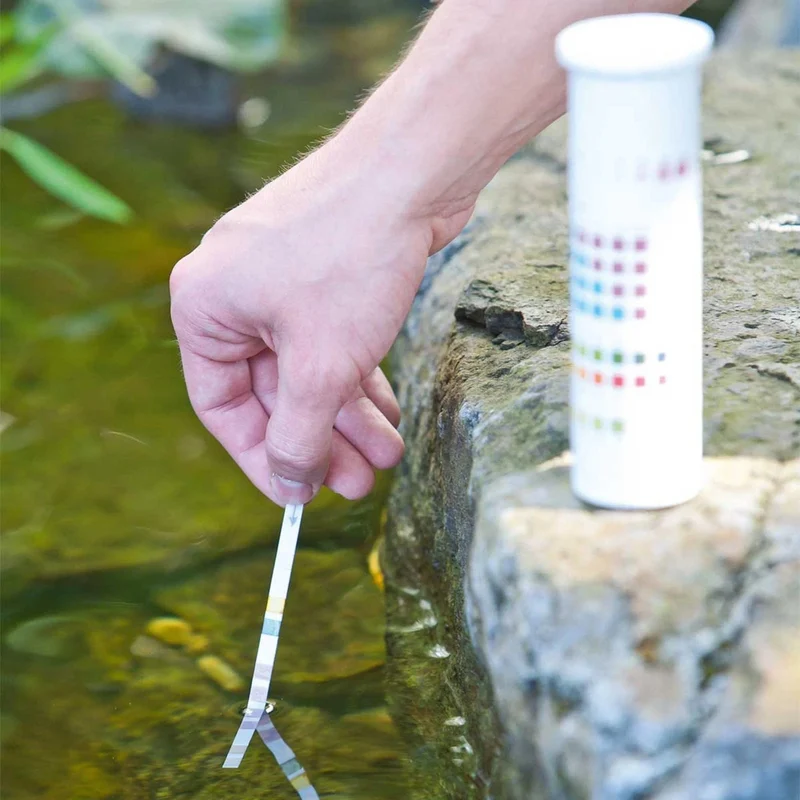 Test Rapide Eau de Bassin 6 en 1 – Kit d’Analyse pH, GH, KH, Chlore, Nitrites (NO2) et Nitrates (NO3)