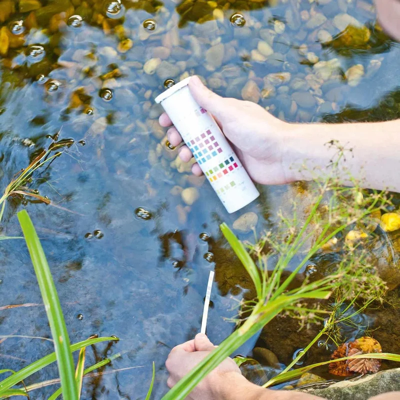 Test Rapide Eau de Bassin 6 en 1 – Kit d’Analyse pH, GH, KH, Chlore, Nitrites (NO2) et Nitrates (NO3)