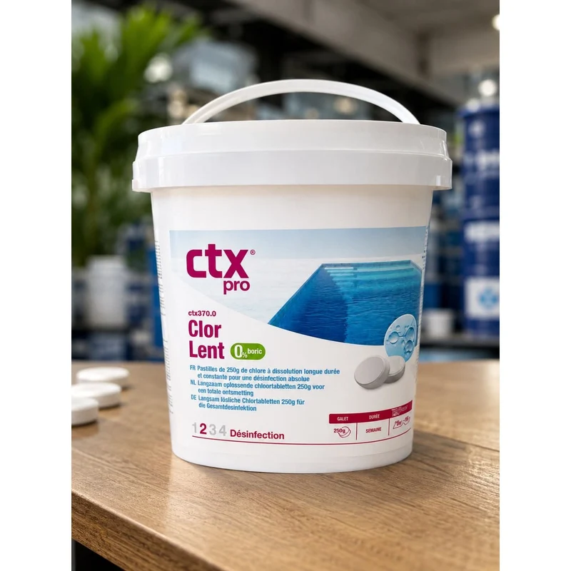 CTX - Pastilles de chlore 5 kg lentes - CTX370 - Chlore Lent - Pack de 20 Pastilles CTX